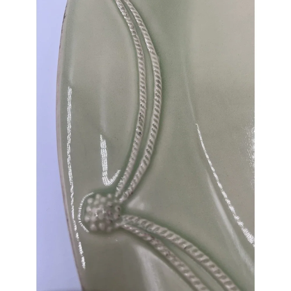 NEW JULISKA Berry & Thread Pistachio Green Oval Serving Platter 17 3/4
